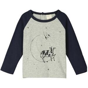 ettie + h Baby Grey Rockets Ruan Raglan Sleeve T-shirt Size 6-9 M